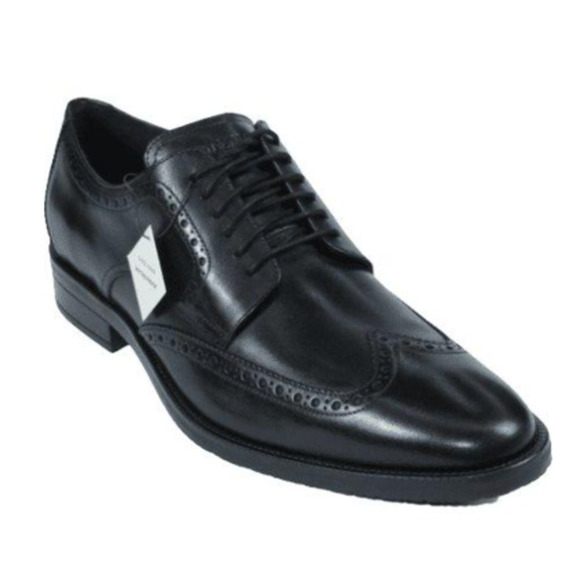 New W Box Cole Haan Men Size 10.5 Black Leather Lace Wing Oxford Grand 360 Shoes main image 4